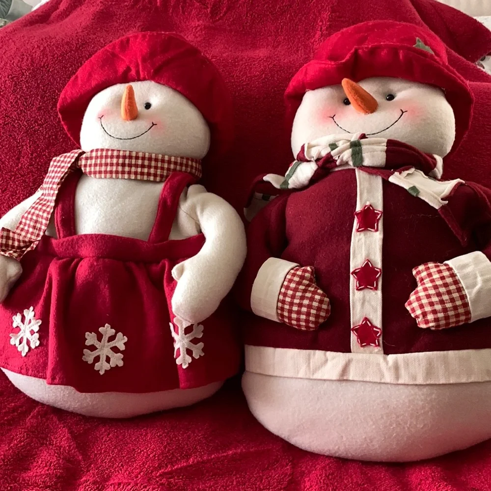 Mr & Mrs Snowman Pillows